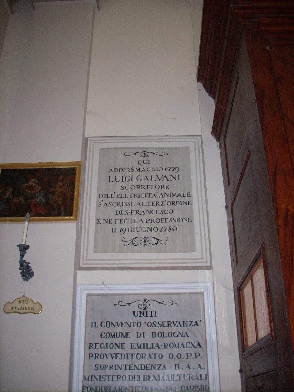 Luigi Galvani S Memorial Tablet